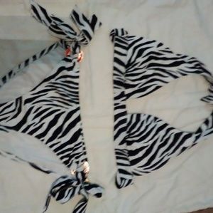 Victoria Secret swimsuit zebra print sz small